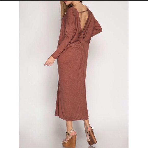 ☕️NWT! JUST IN! PUMPKIN SPICE TWIST BACK MAXI - Picture 3 of 8